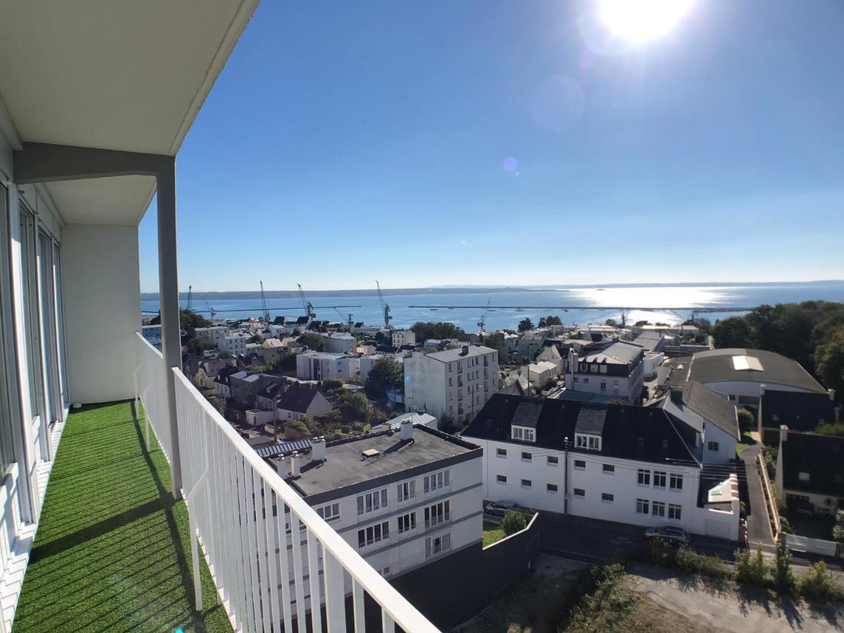 Superbe appartement avec une vue mer panoramique Brest Extérieur photo